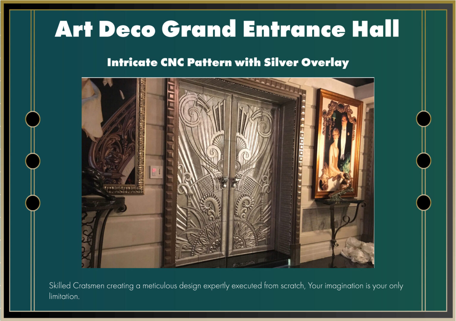 Art Deco Grand Entrance Hall with Intricate CNC Pattern