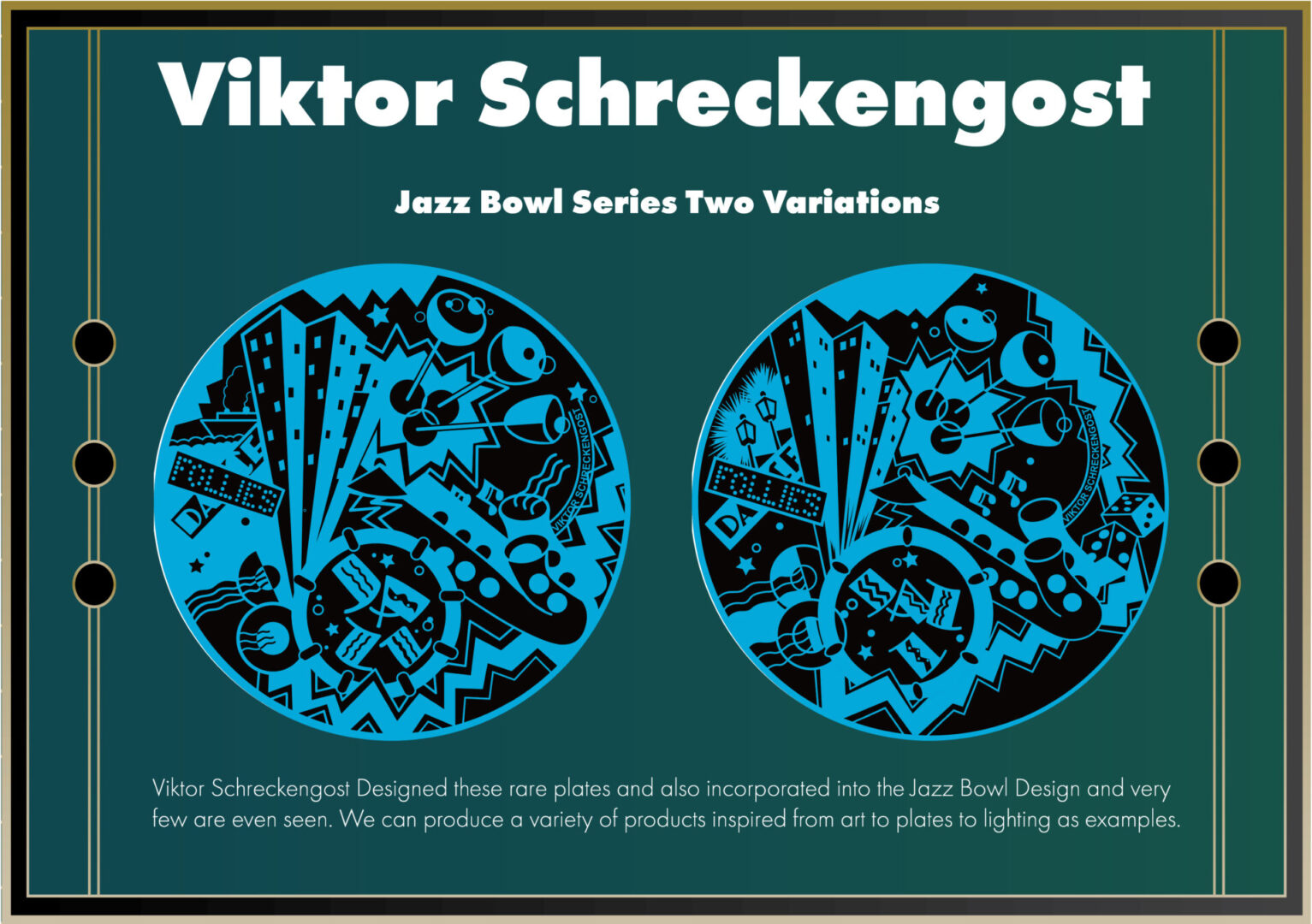 Viktor Schreckengost Jazz Bowl series in two variations