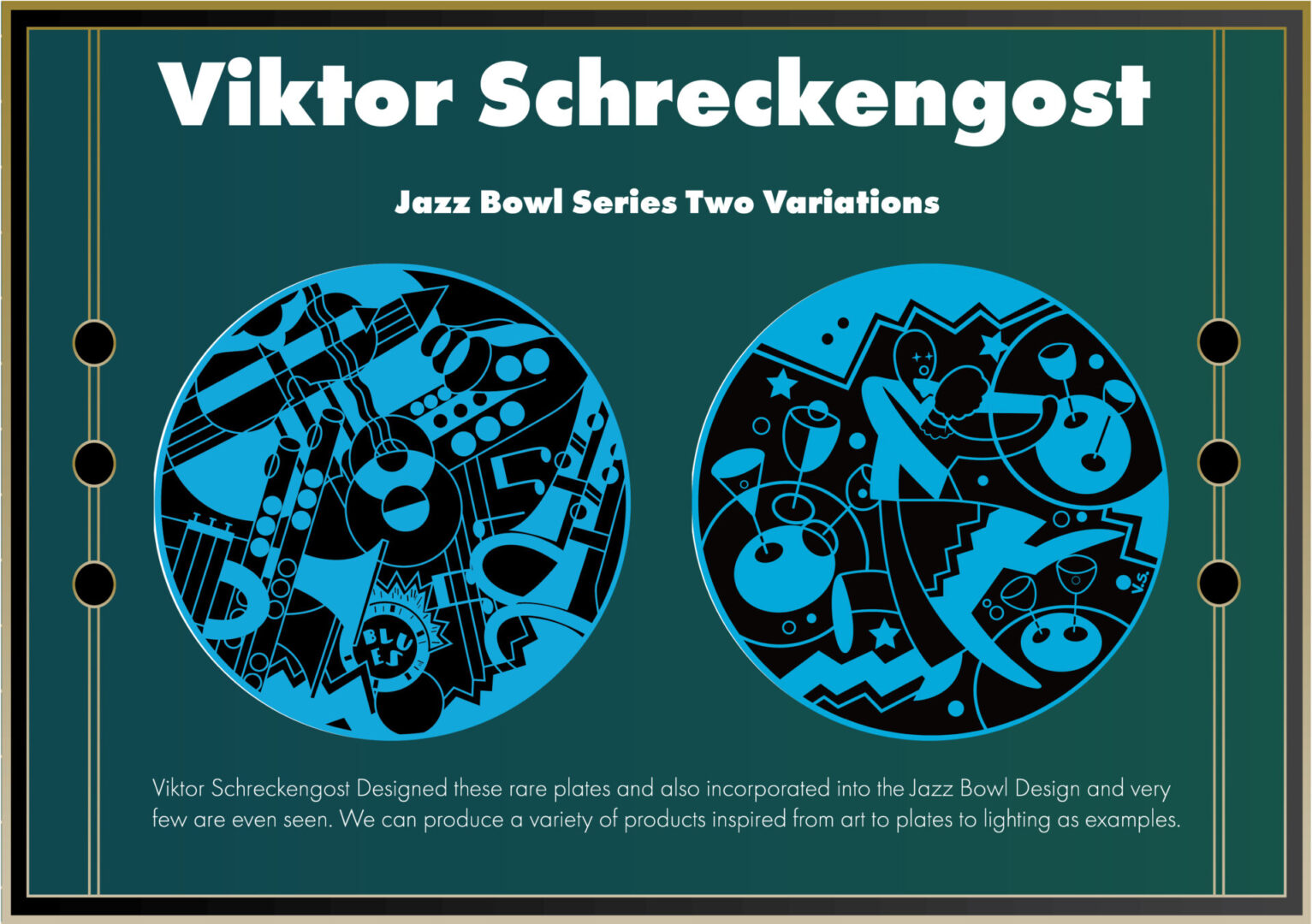 Viktor Schreckengost Jazz Bowl series two variations