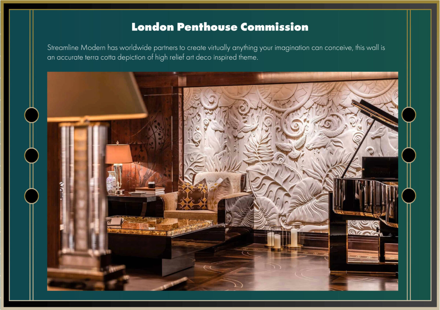 Bas Relief design at London Penthouse Commission