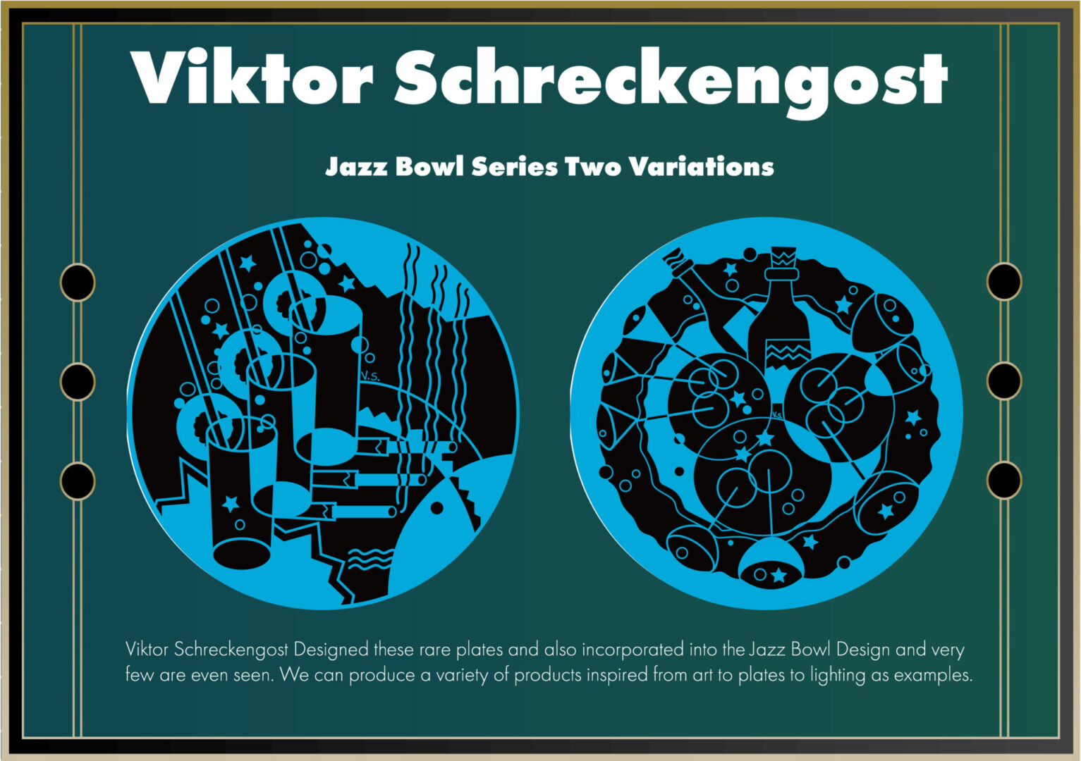 Jazz Bowl series two variations by Viktor Schreckengost