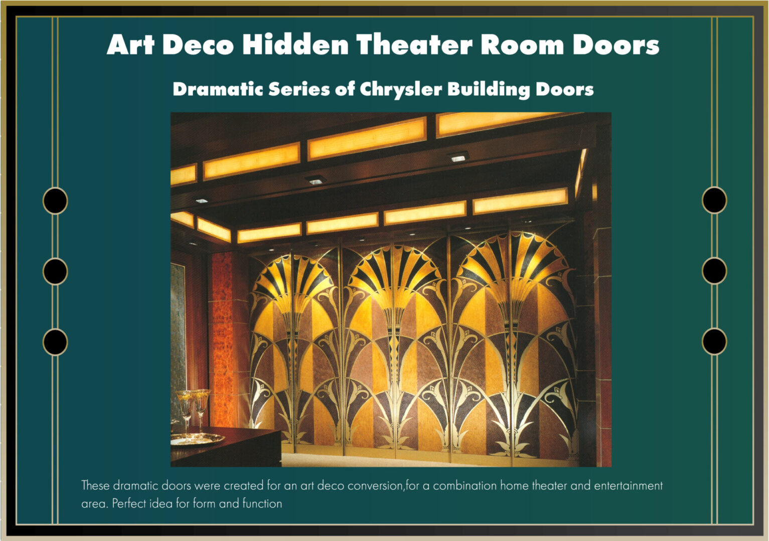 Art Deco Hidden Theater Chrysler Building Doors