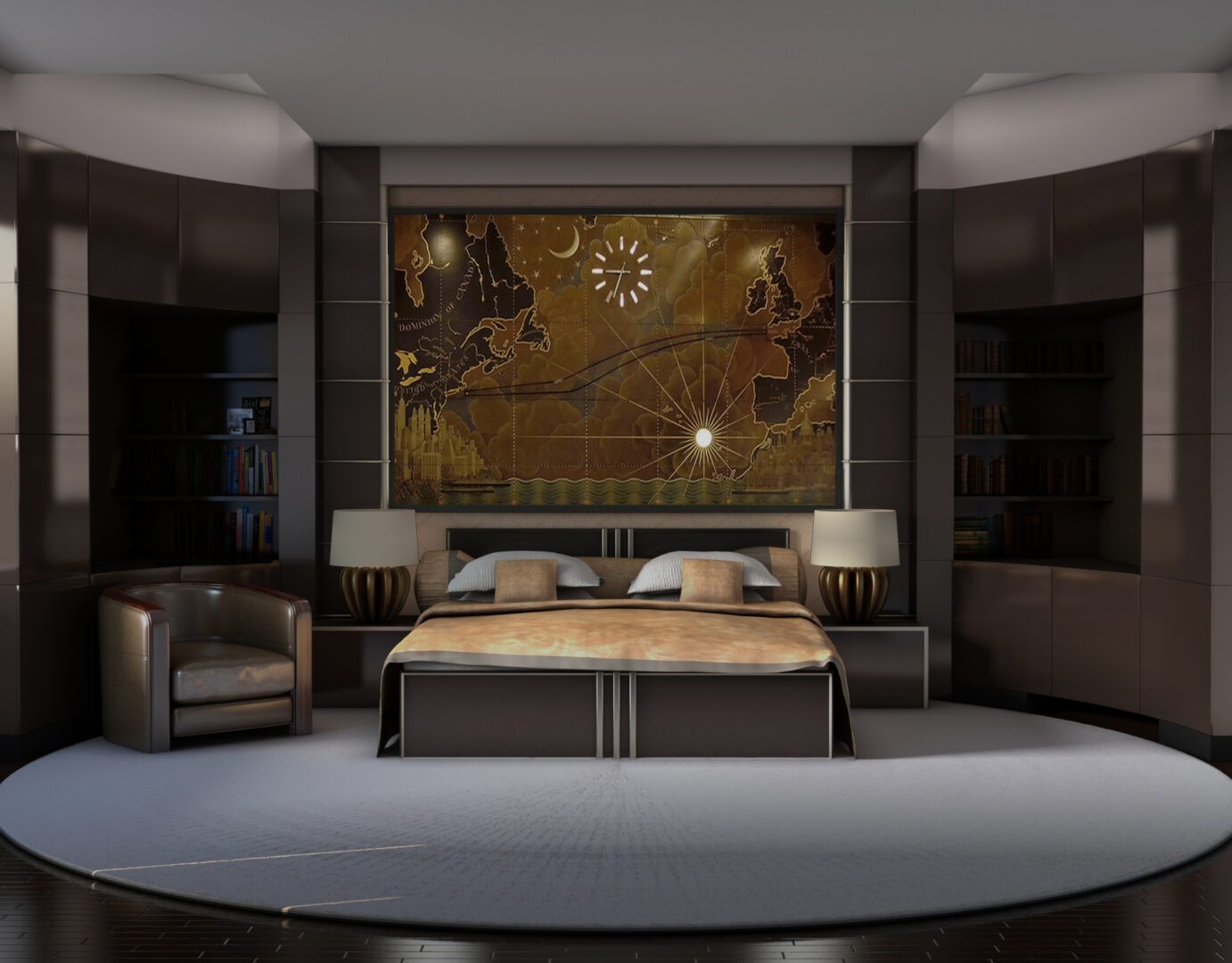 Fantastic designs provided in a bedroom