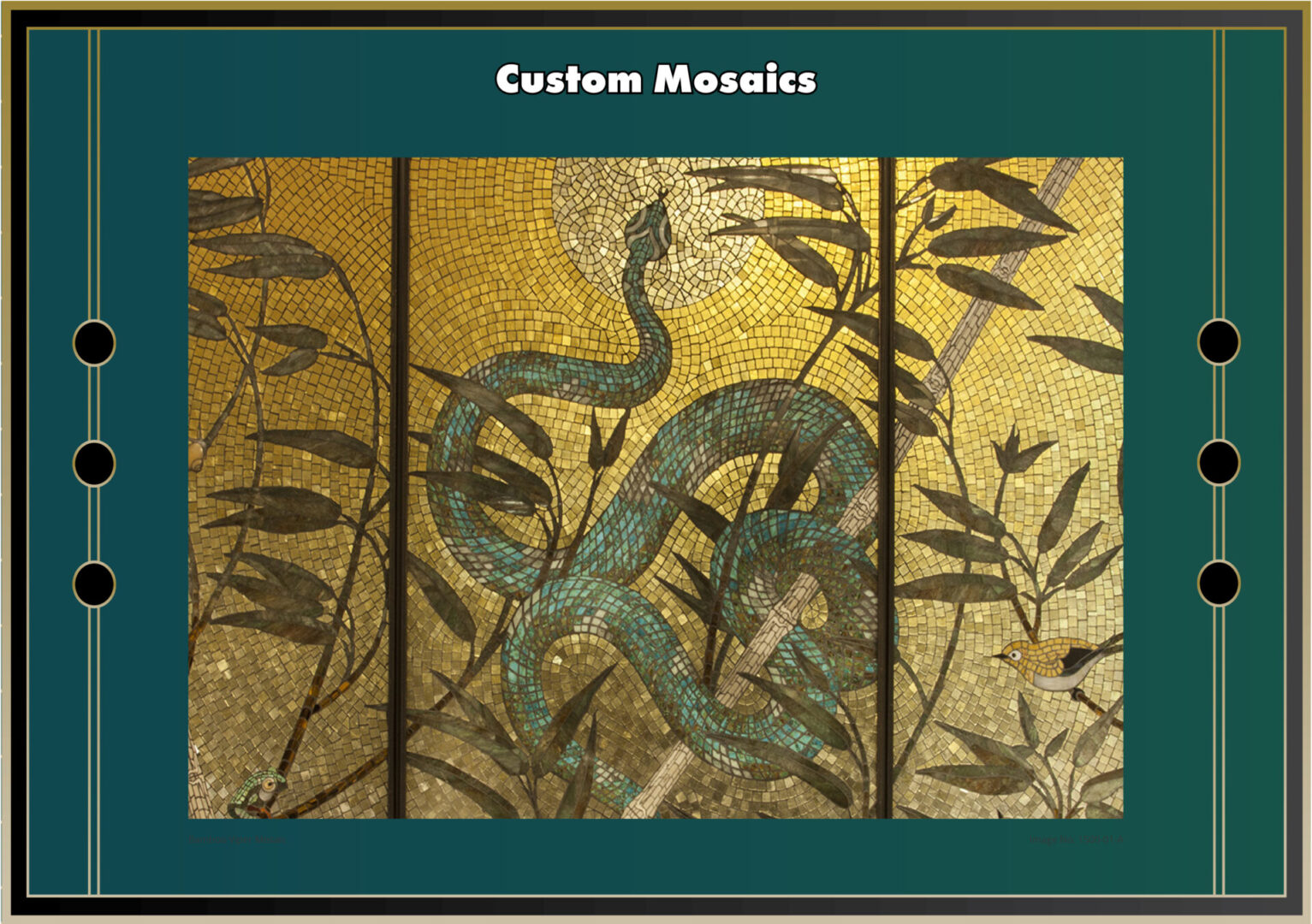 Custom Mosaics are available at Streamline Modern