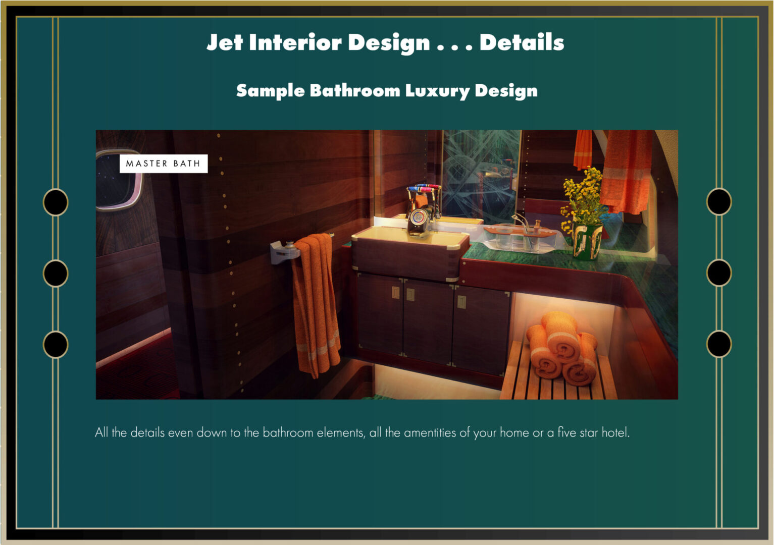 Jet Interior Design sample for a luxury bathroom