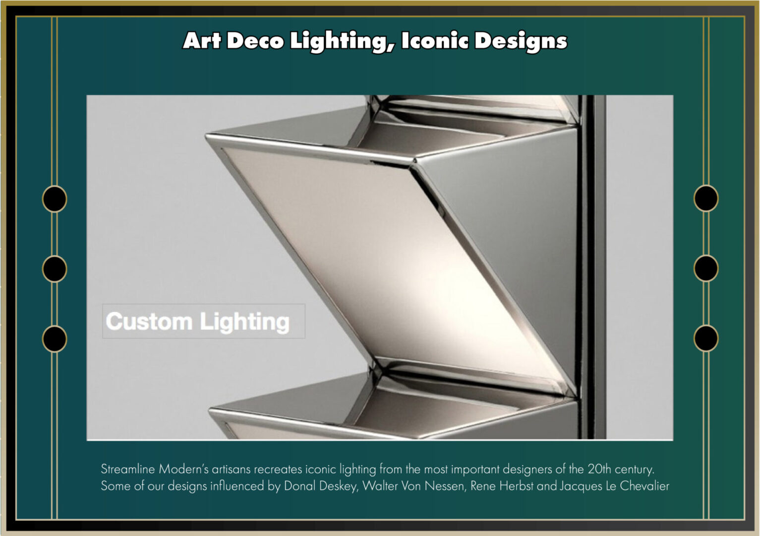 Art Deco Lighting comes in iconic designs