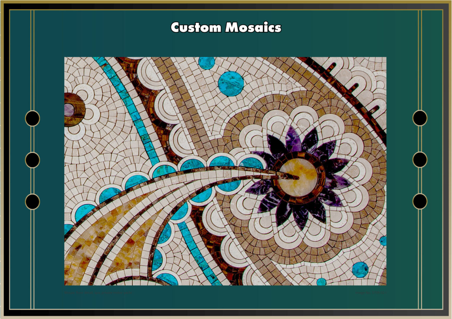 Custom Mosaics available in vibrant colors