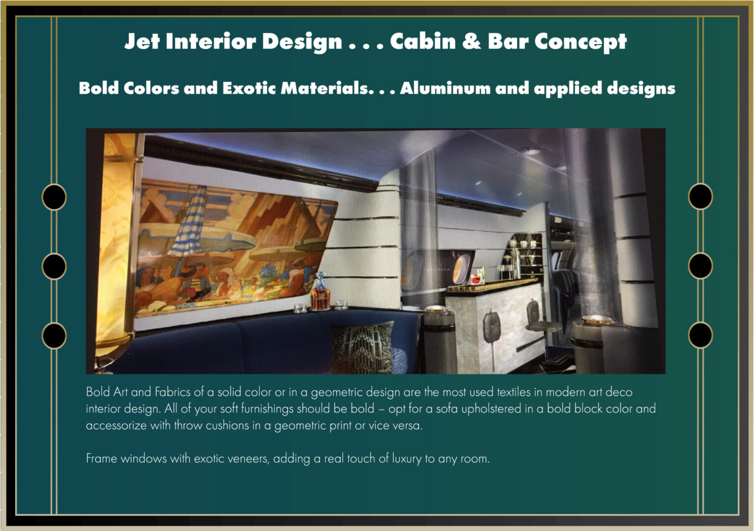 Jet Interior Design with Cabin and Bar Concept