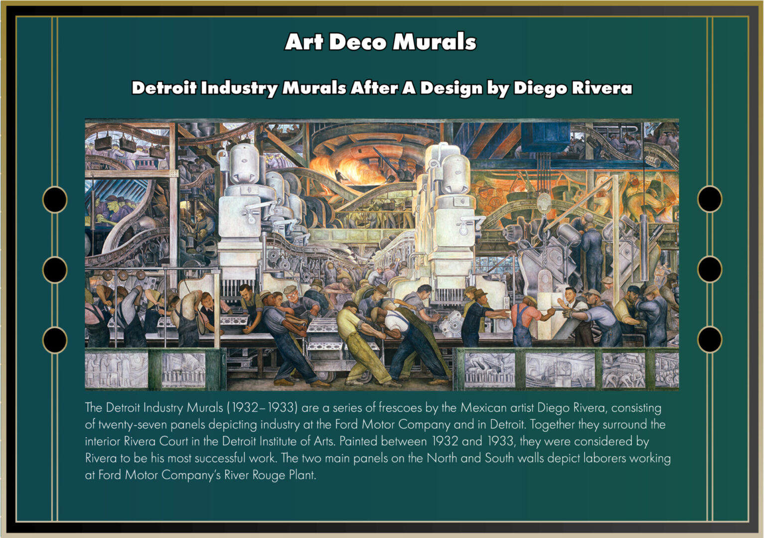 Detroit Industry Mural Design by Diego Rivera