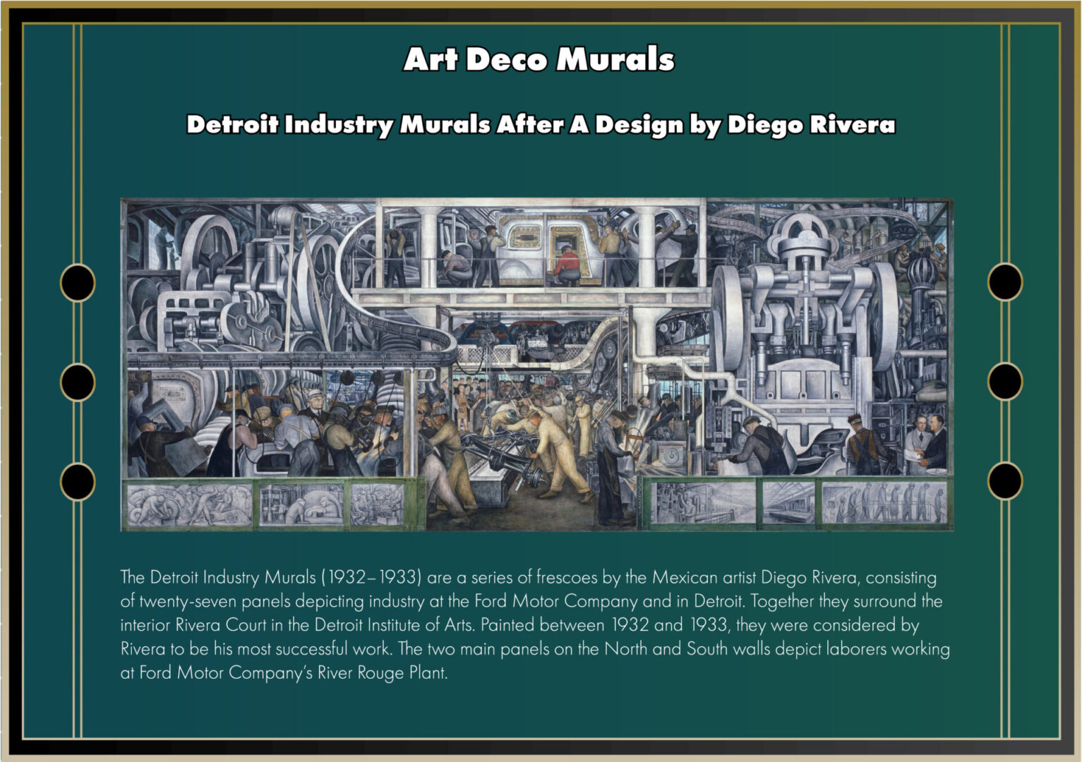 Detroit Industry Murals Designed by Diego Rivera