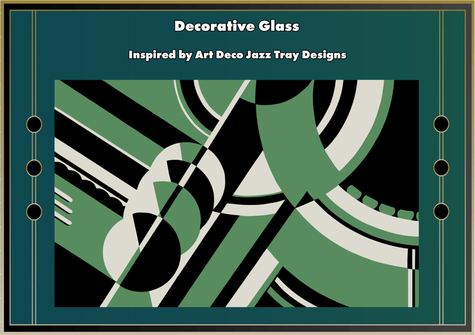 Decorative Glass inspired by Art Deco Jazz Tray Designs