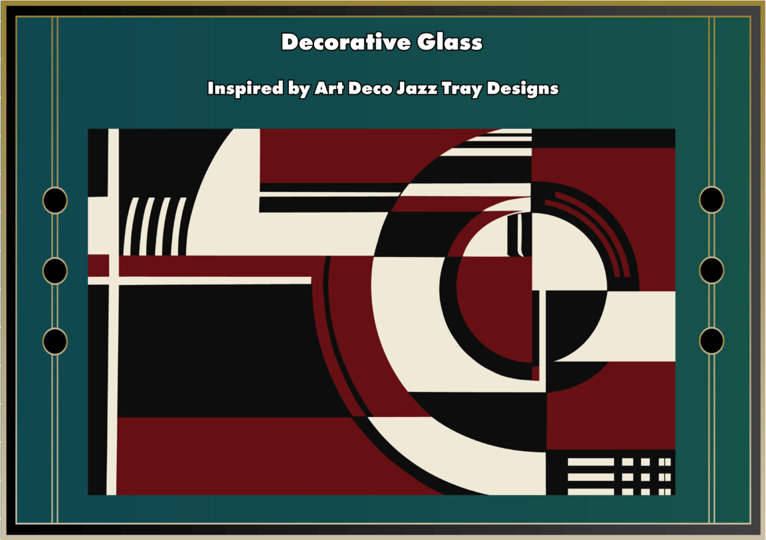 Art Deco Jazz Tray Designs inspired Decorative Glass