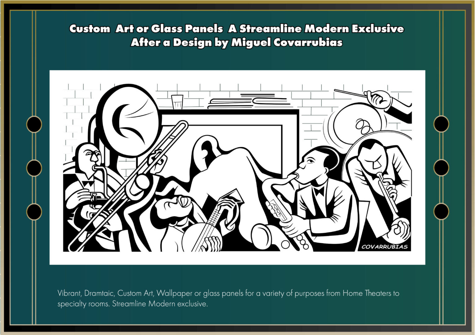 Jazz musicians in action design by Miguel Covarrubias
