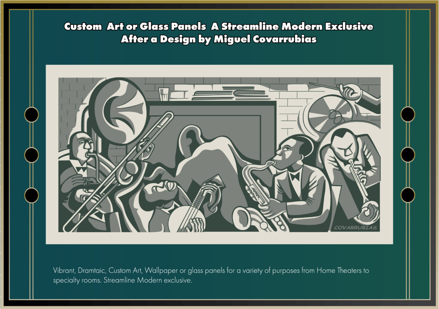 Jazz musical symphony design by Miguel Covarrubias