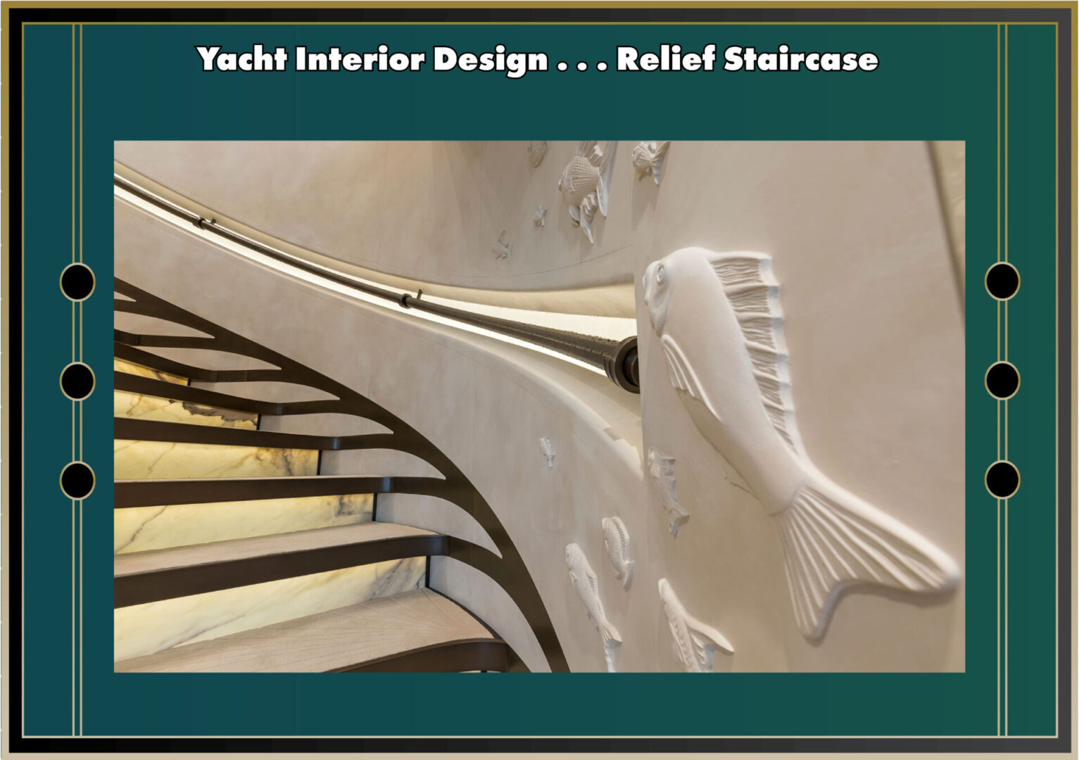 Yacht Interior Stairwell Design Relief Staircase